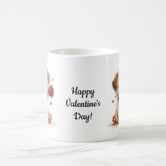 Customized Happy Valentine's Day Mug コーヒーマグカップ (中央)