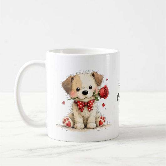 Customized Happy Valentine's Day Mug コーヒーマグカップ (左)