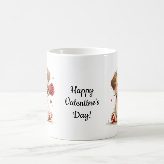 Customized Happy Valentine's Day Mug コーヒーマグカップ (中央)