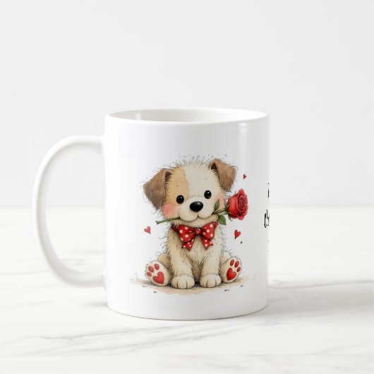 Customized Happy Valentine's Day Mug コーヒーマグカップ (左)