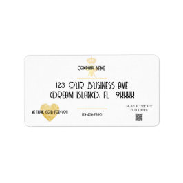 Customized HEART Thank GOD For YOU Business Return ラベル