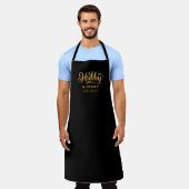 Customized Husband and Wife Aprons, Couple's Gift エプロン (着用した状態)