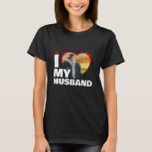 customized I Love My Husband Heart Photo custom  Tシャツ (正面)