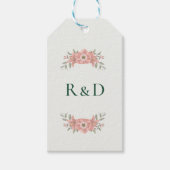 Customized Initials Blush Garden Wedding Favor ギフトタグ (正面)