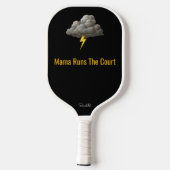 Customized Mama Runs The Court Pickleball Mom Gift ピックルボールラケット (裏面)
