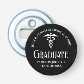 Customized Medical School Black Graduation Party 栓抜き (正面)