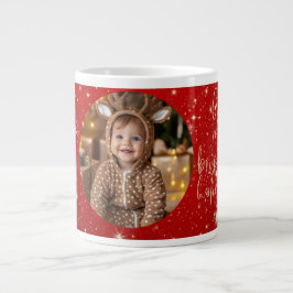 Customized Merry Christmas Mug with Baby Photo ジャンボコーヒーマグカップ