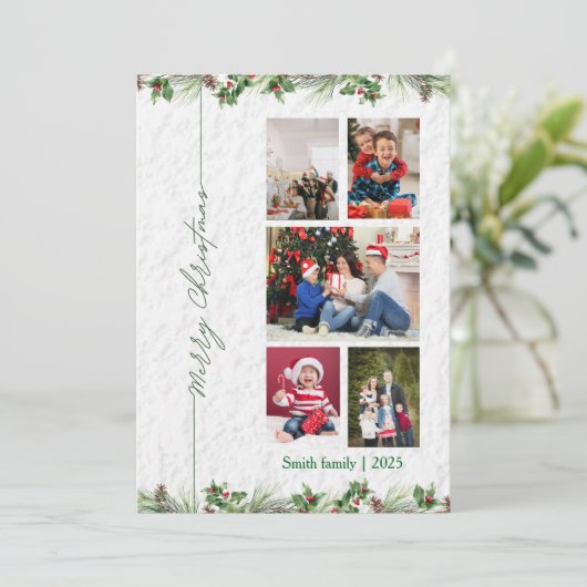 Customized Merry Christmas Photo Card シーズンカード (スタンド正面)