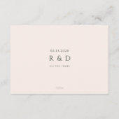 Customized Minimal Blush Garden Wedding RSVP Card (裏面)
