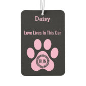 Customized Modern Daisy’s Paw Dog Love Funny Giftn カーエアーフレッシュナー (裏面)