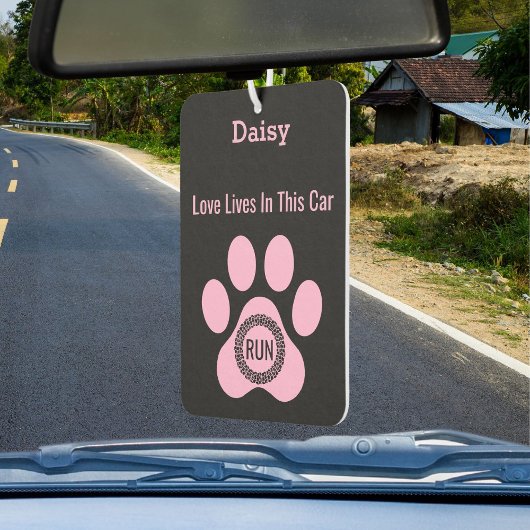 Customized Modern Daisy’s Paw Dog Love Funny Giftn カーエアーフレッシュナー