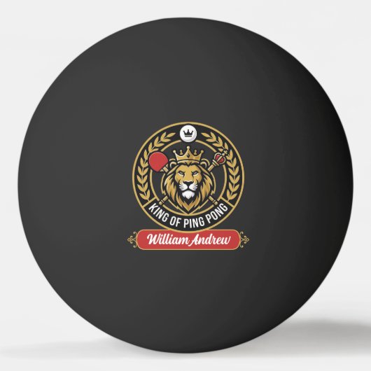 Customized Modern king Of Ping Pong Name 卓球ボール (裏面)