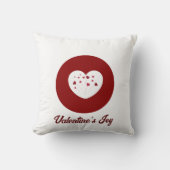 Customized Modern Script Red Heart Valentine's Day クッション (正面)