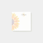 Customized Monogram Sunflower ポストイット (正面)