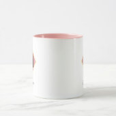 Customized Monogrammed Retro Roses "F" Cup マグカップ (中央)