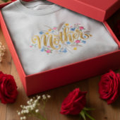 Customized Mother Flower Design T-Shirt Tシャツ