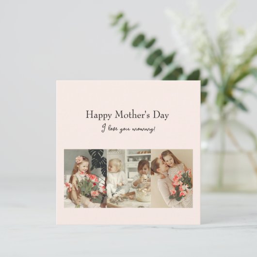Customized Mother's Day Flat Greeting Card カード (スタンド正面)