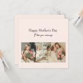 Customized Mother's Day Flat Greeting Card カード (正面/裏面インサイチュ)