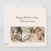Customized Mother's Day Flat Greeting Card カード (正面)