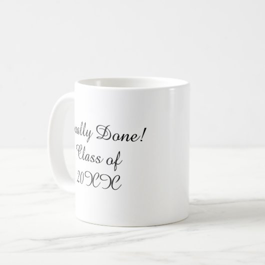 Customized mug with personalized text コーヒーマグカップ (正面左)