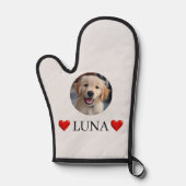 Customized My Dog Photo & Name Oven Mitt 鍋つかみ (正面)