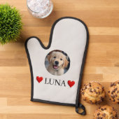 Customized My Dog Photo & Name Oven Mitt 鍋つかみ (トップダウン)