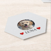 Customized My Dog with Photo & Name Paper Coaster ペーパーコースター (アングル)