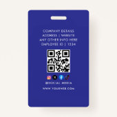 Customized Name and Photo | Company Security バッジ (裏面)