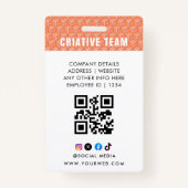 Customized Name and Photo |  ID Card Badge バッジ (裏面)