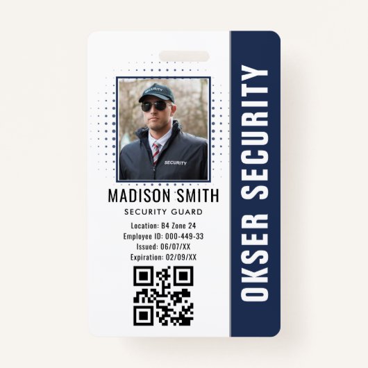 Customized Name and Photo |  Security ID Card  バッジ (正面)