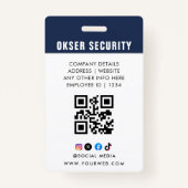 Customized Name and Photo |  Security ID Card  バッジ (裏面)