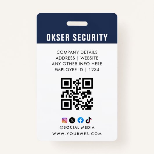 Customized Name and Photo |  Security ID Card  バッジ (裏面)