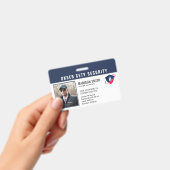 Customized Name and Photo | Security ID Card  バッジ (手持ち)