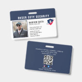 Customized Name and Photo | Security ID Card  バッジ (正面＆裏面)