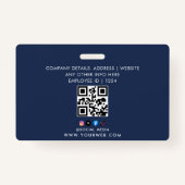 Customized Name and Photo | Security ID Card  バッジ (裏面)