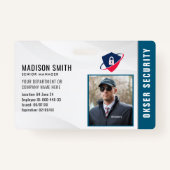 Customized Name and Photo | Security ID Card  Badg バッジ (正面)