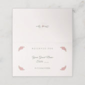 Customized Name Blush Floral Garden Wedding Table プレイスカード (外部開封)