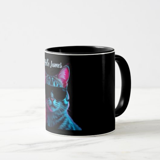 customized name cat lover mug マグカップ (正面右)