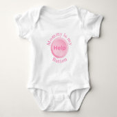 Customized Name Cute Funny Mommy Baby Shower Gift ベビーボディスーツ (正面)