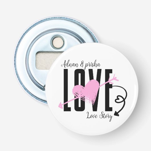 Customized Name Love Bottle Opener 栓抜き (正面)