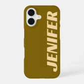 CUSTOMIZED NAME SIMPLE STYLISH MODERN MINIMAL MONO iPhone 16ケース (裏面)