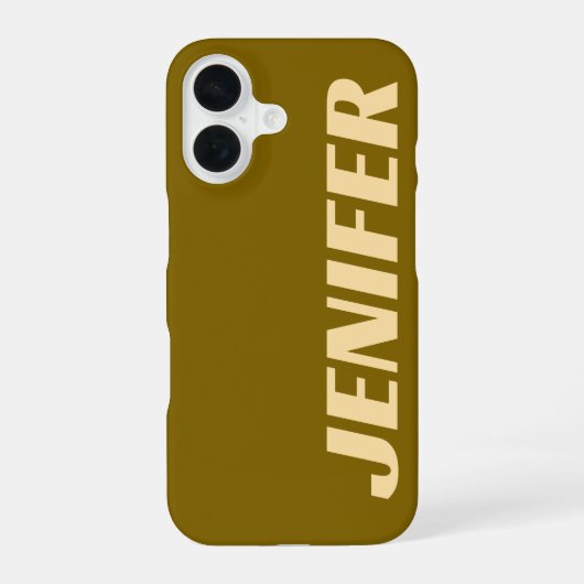 CUSTOMIZED NAME SIMPLE STYLISH MODERN MINIMAL MONO iPhone 16ケース (裏面)