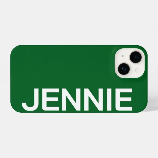 Customized Name Stylish Elegant Modern Minimal  iPhoneケース (裏面横)