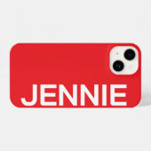 Customized Name Stylish Elegant Modern Minimal  iPhoneケース (裏面横)