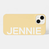 Customized Name Stylish Elegant Modern Minimal  iPhoneケース (裏面横)
