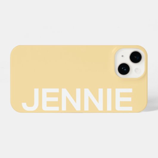 Customized Name Stylish Elegant Modern Minimal  iPhoneケース (裏面横)