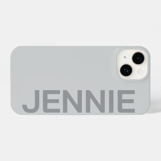 Customized Name Stylish Elegant Modern Minimal  iPhoneケース (裏面横)