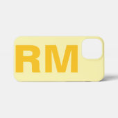 Customized Name Stylish Modern Elegant Beige Color iPhoneケース (裏面横)