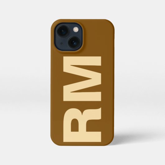 Customized Name Stylish Modern Elegant Brown Color iPhoneケース (裏面)
