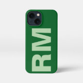 Customized Name Stylish Modern Elegant Dark Green  iPhoneケース (裏面)